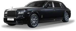 Black Rolls Royce Luxury Sedan PNG image