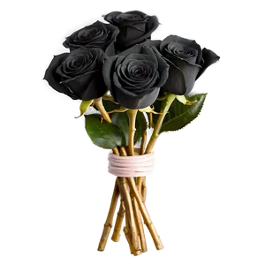 Black Roses Bouquet Png 06212024 PNG image