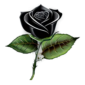 Black Roses Decoration PNG Gus32