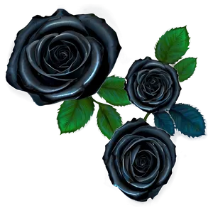 Black Roses Decoration PNG Vjl7