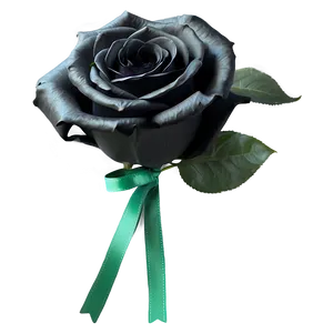Black Roses With Ribbon PNG 06212024