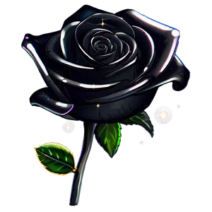 Black Roses With Sparkles PNG 06212024 PNG