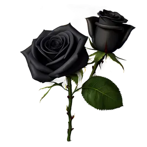 Black Roses With Thorns PNG 06212024 PNG