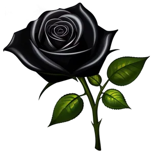 Black Roses With Thorns PNG Rwt86 PNG