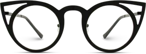 Black Round Glasses Transparent Background PNG image