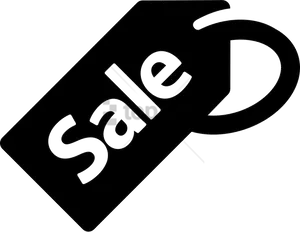 Black Sale Tag Graphic PNG image