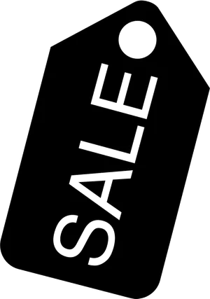 Black Sale Tag Outline
