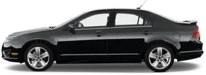 Black Sedan Side View PNG image