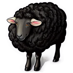 Black Sheep Clipart Png 06292024 PNG image