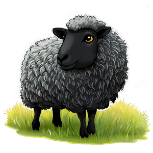 Black Sheep Clipart PNG Lny65 PNG