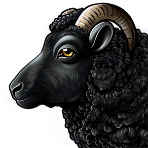 Black Sheep Illustration Png Deo89 PNG image