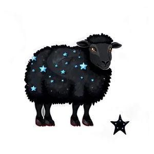 Black Sheep With Stars PNG Rxc PNG