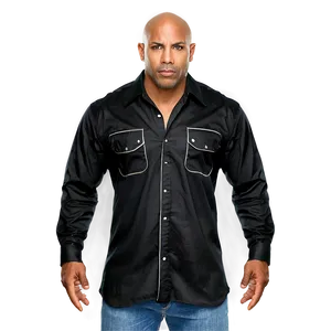 Black Shirt Front View Png Xpm PNG image