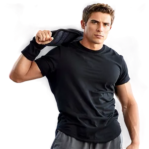 Black Shirt Short Sleeve Png Ogq PNG image