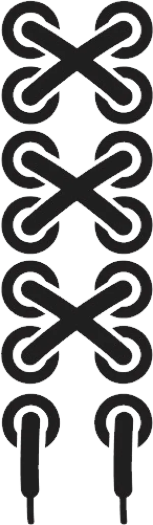 Black Shoelaces Graphic PNG image