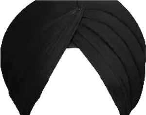 Black Sikh Turban Folded PNG image