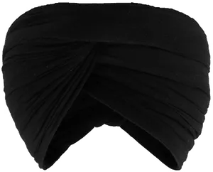 Black Sikh Turban Folded Fabric PNG image