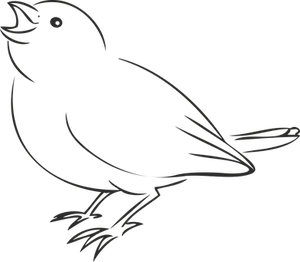 Black Silhouette Bird Illustration