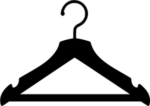 Black Silhouette Clothes Hanger PNG image