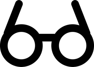 Black Silhouette Eyeglasses PNG image
