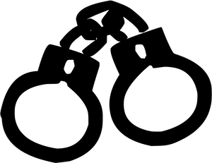 Black Silhouette Handcuffs PNG