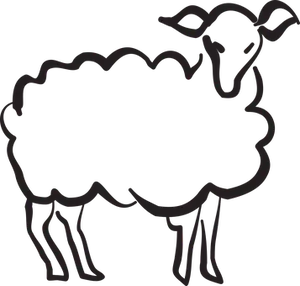 Black Silhouette Lamb PNG image