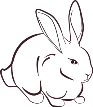 Black Silhouette Rabbit