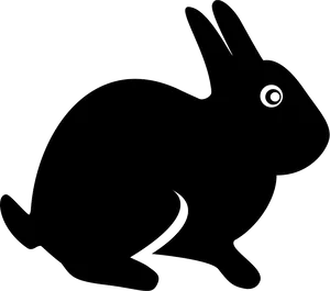 Black Silhouette Rabbit PNG