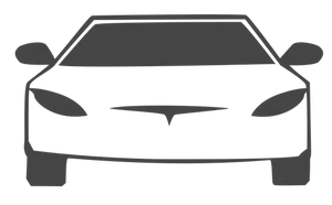 Black Silhouette Sedan Car Graphic
