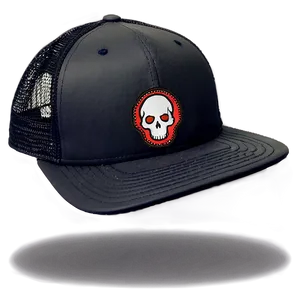 Black Skull Trucker Hat PNG 58