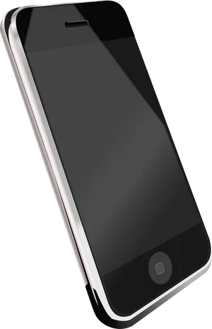 Black Smartphone Isolatedon White PNG image