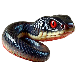 Black Snake With Red Eyes Png 06132024 PNG image