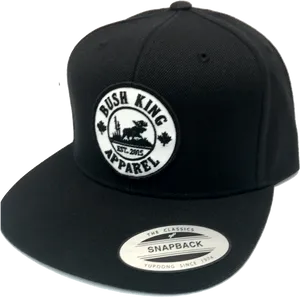Black Snapback Hat Bush King Apparel