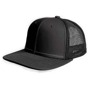 Black Snapback Trucker Hat Png 06282024 PNG image