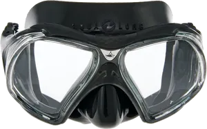 Black Snorkeling Mask Isolated