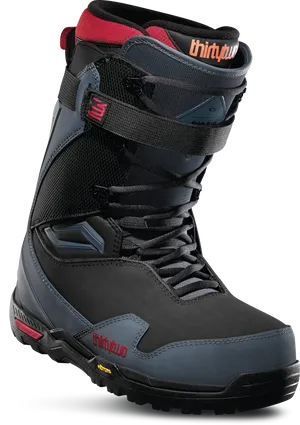 Black Snowboard Boot Profile PNG image