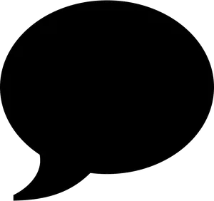 Black Speech Bubble Icon PNG image