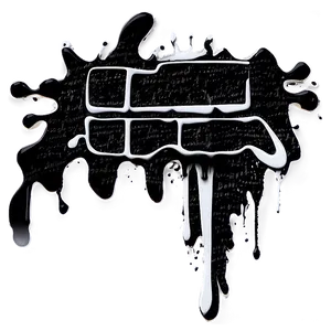 Black Splatter Graffiti Element Png 06262024 PNG image