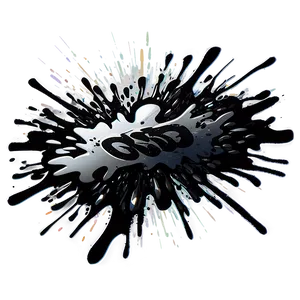 Black Splatter Graffiti Element Png 06262024 PNG image