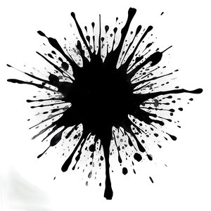 Black Splatter Watercolor Effect PNG Bhu74 PNG