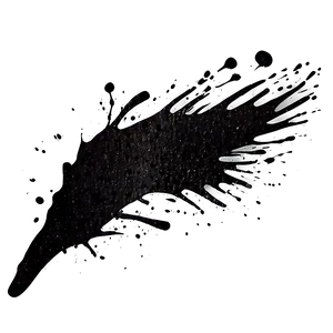 Black Splatter Watercolor Effect PNG Xcu91 PNG