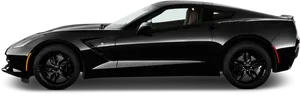 Black Sports Car Side View PNG image