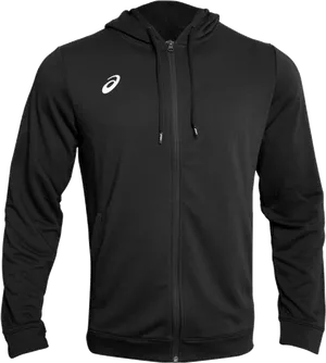 Black Sports Hoodie Mens Casual Wear PNG image