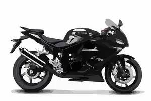 Black Sports Motorbike Illustration PNG image