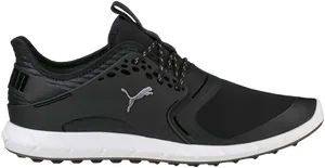 Black Sports Running Shoe PNG image