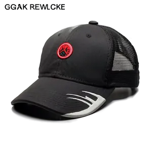 Black Sports Trucker Hat PNG Hch