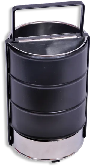 Black Stacked Tiffin Box PNG image