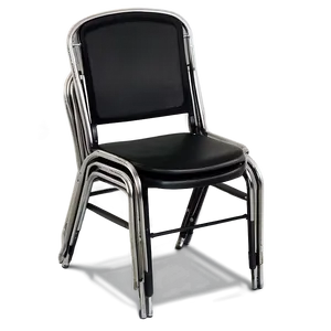 Black Stacking Chair PNG Udh