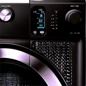 Black Stainless Steel Dryer PNG 06212024