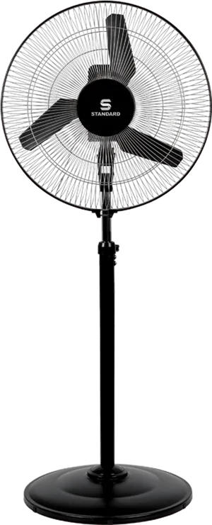 Black Standing Fan Product Image PNG image